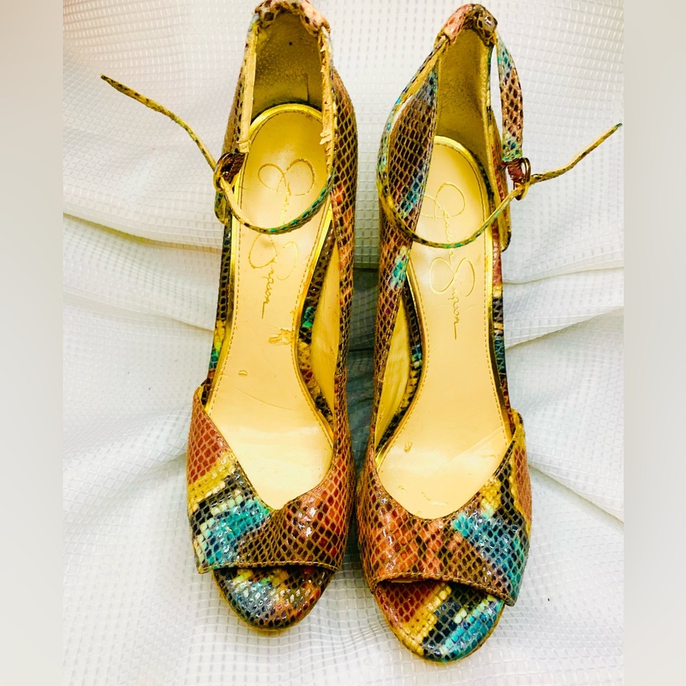 Jessica Simpson snake skin heels